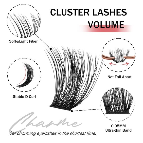 160 Pcs Individual Lashes Eyelash Lash Clusters Mayhug DIY Eyelash Extensions - Picture 4 of 8